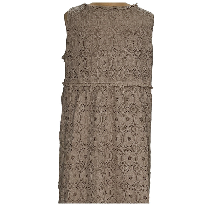 Beige Jessica Howard Plus Size A-Line Dress