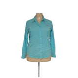 Columbia Blue XL Button-Up Shirt Plus Size