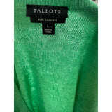 Talbots Green Cashmere Sweater