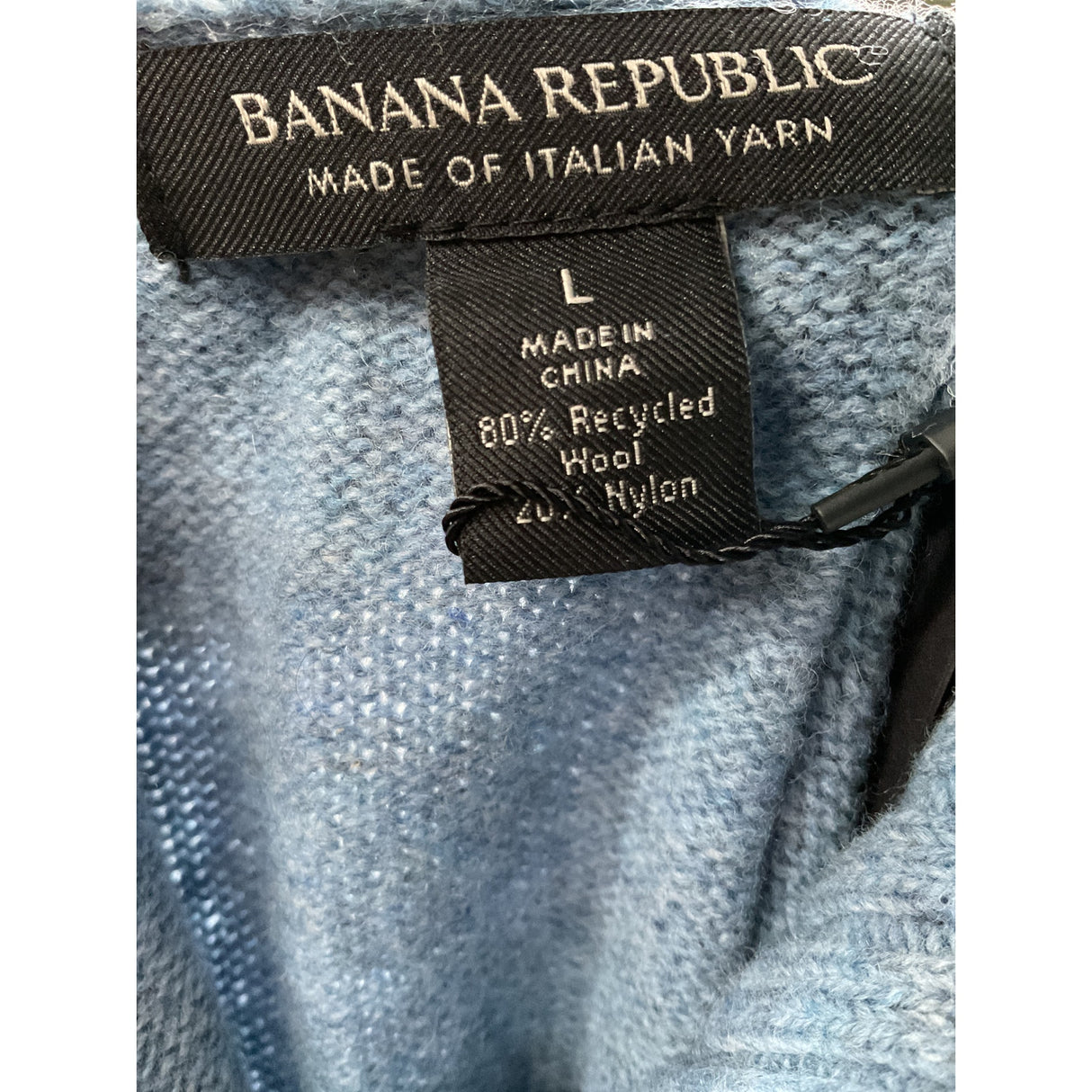 Banana Republic Blue Wool Henley Sweater