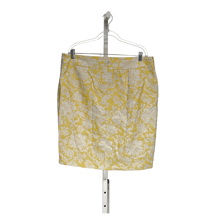 Ann Taylor Yellow Cotton Mini Skirt