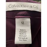 Calvin Klein Purple Straight Pants Size 12