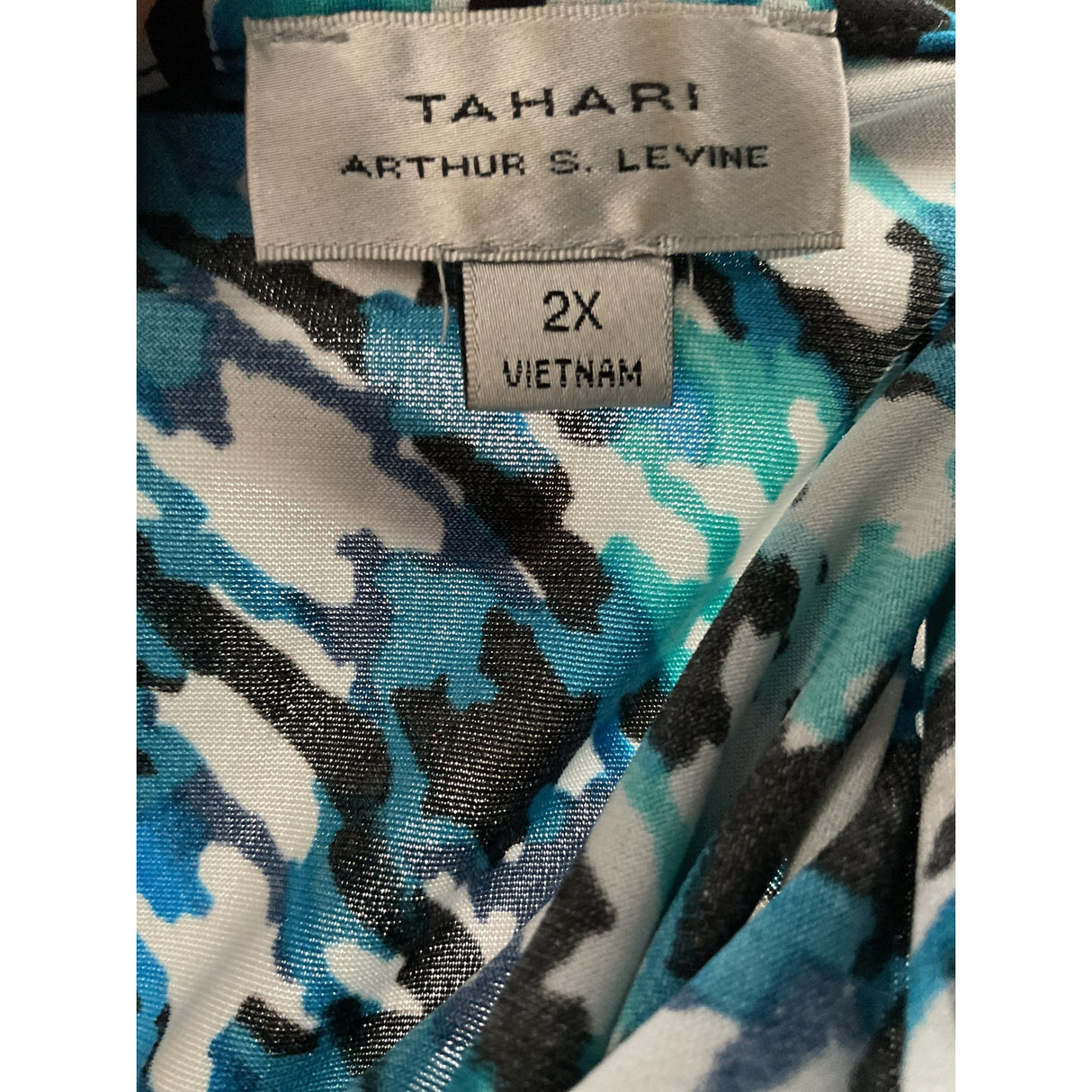 Tahari Multicolor Watercolor Blouse - Women's 2X