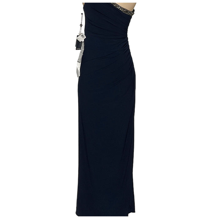 Adrianna Papell Blue Maxi Dress - Size 4P