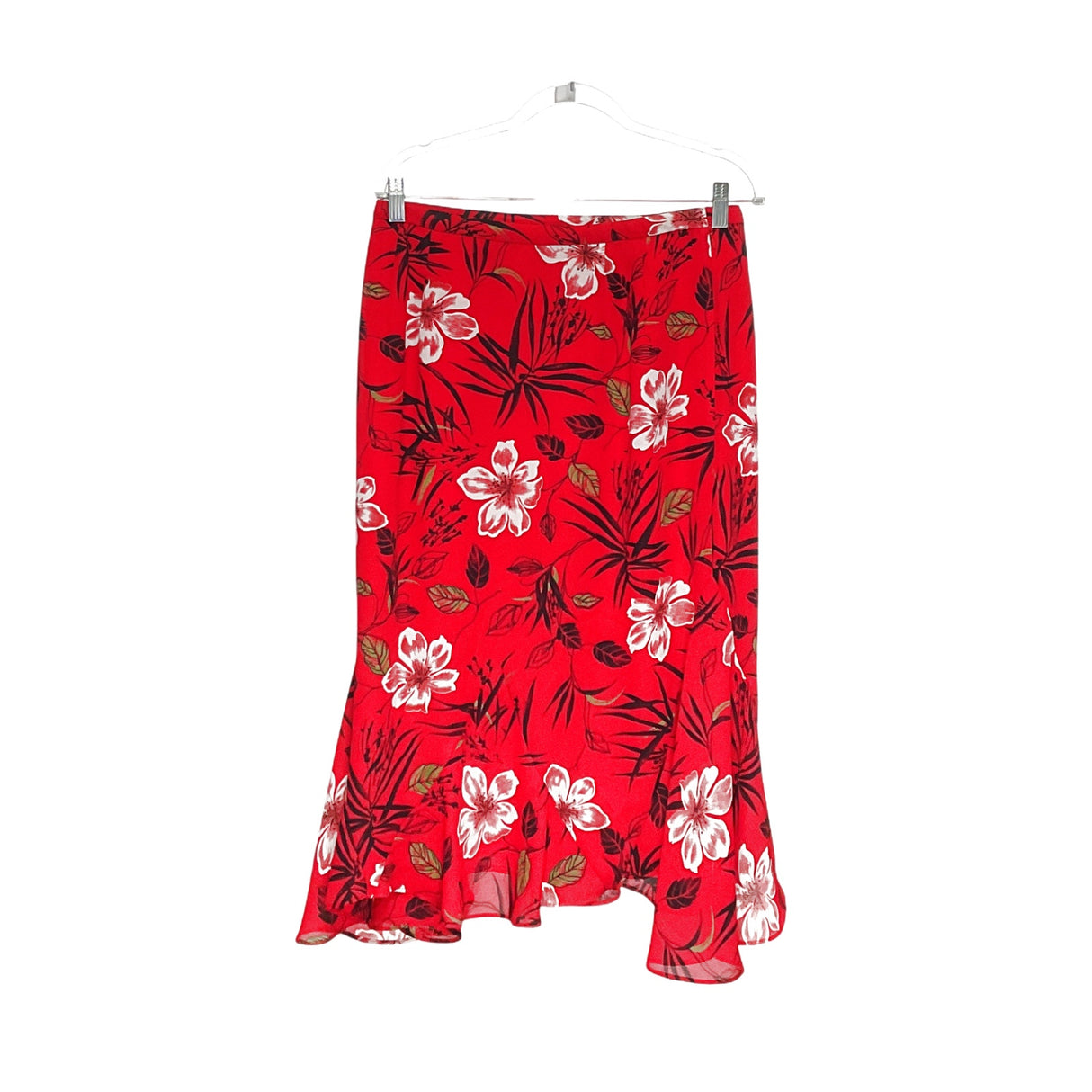 Pendleton Red Floral A-Line Skirt Size 12