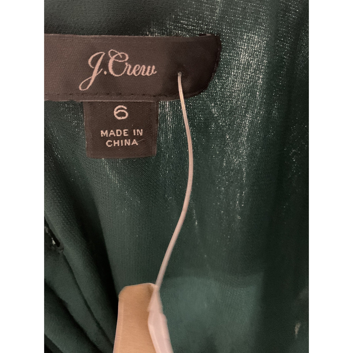 J.Crew Green Velvet Blouse - Size 6