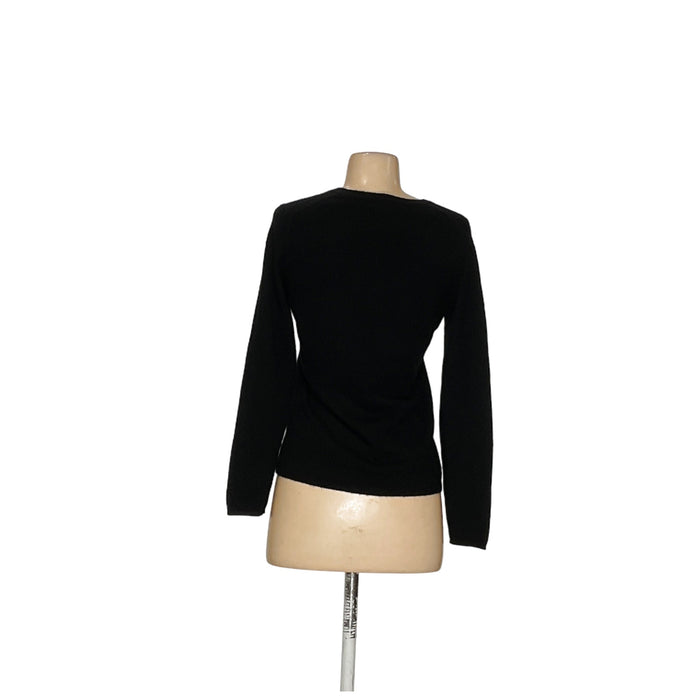 TAYLOR Black Cashmere Pullover Sweater