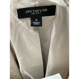 Ann Taylor Cream Cotton Blazer, Size 8