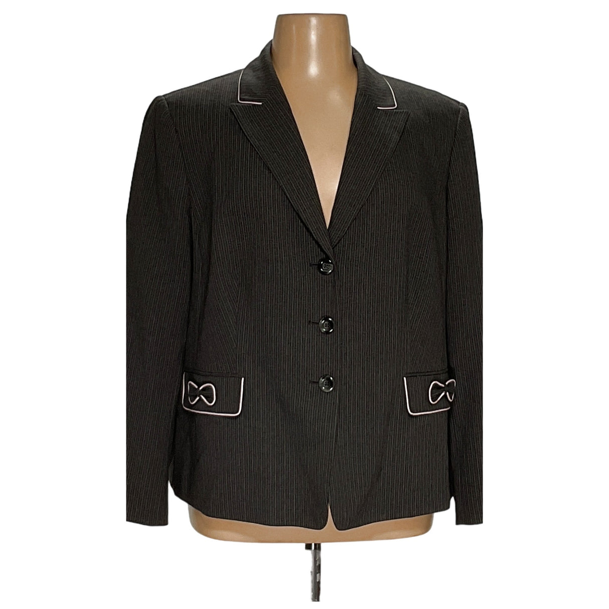 Tahari Gray Plus Size Blazer