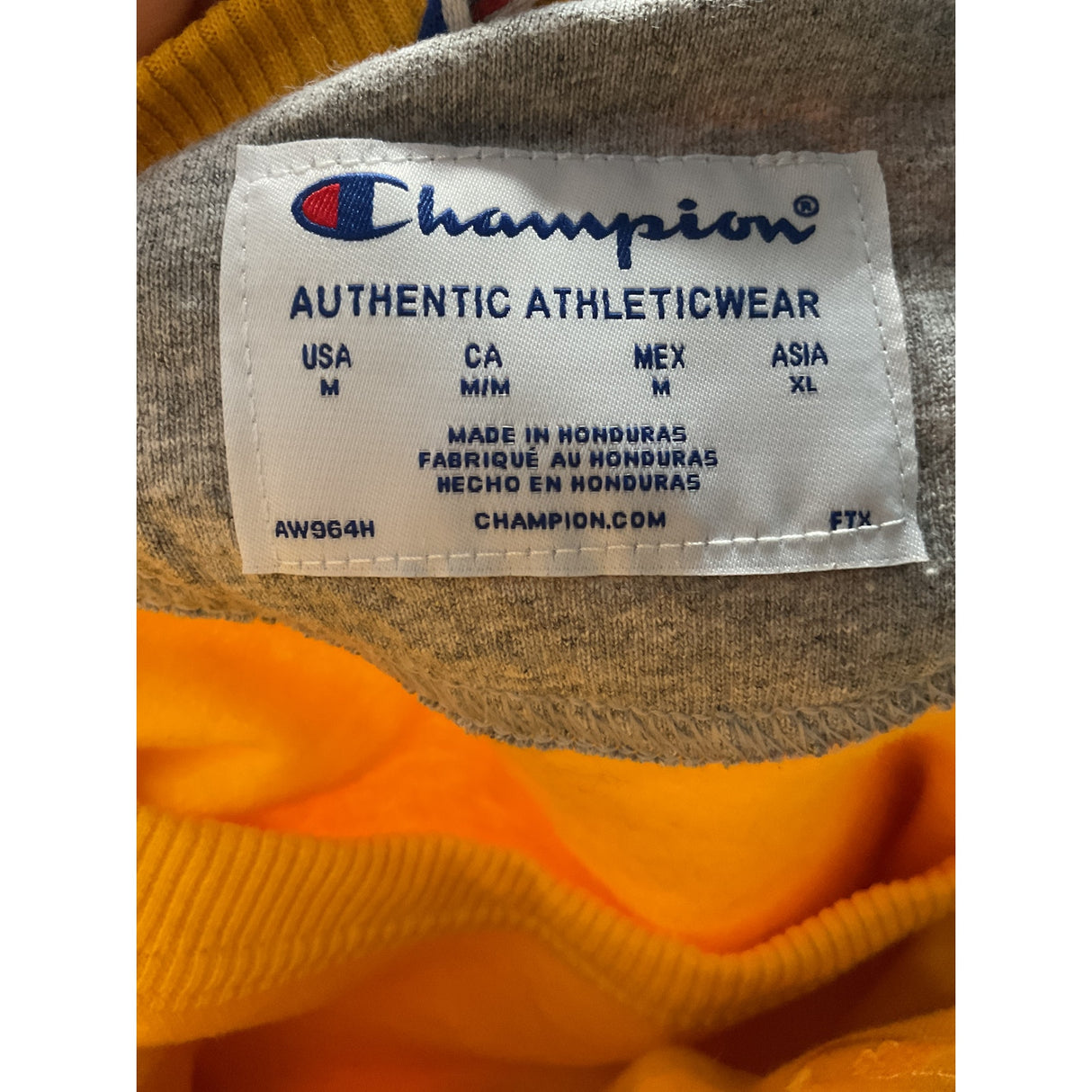 Champion Men's Yellow Pullover Sweatshirt