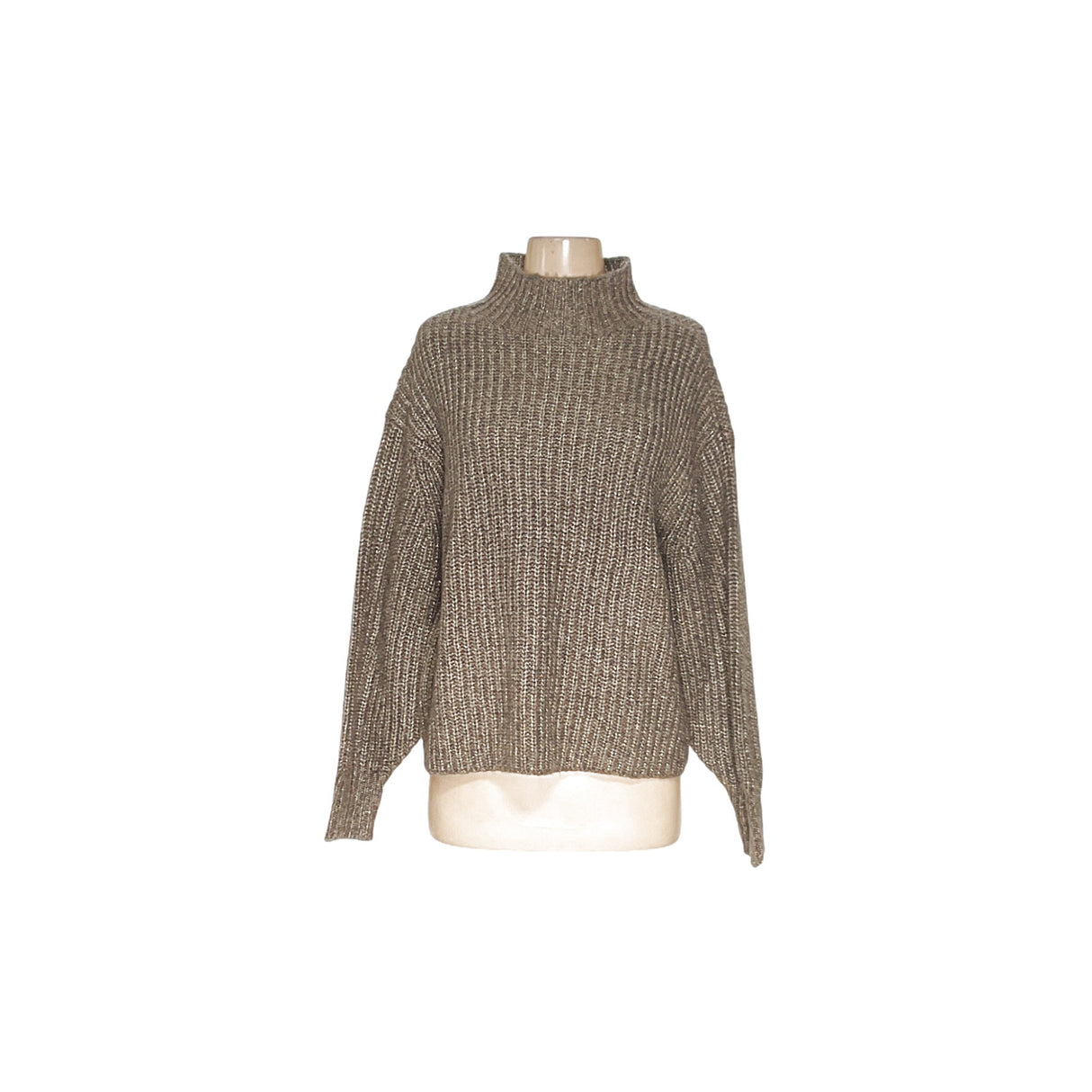 Ann Taylor Gray Pullover Crochet Sweater