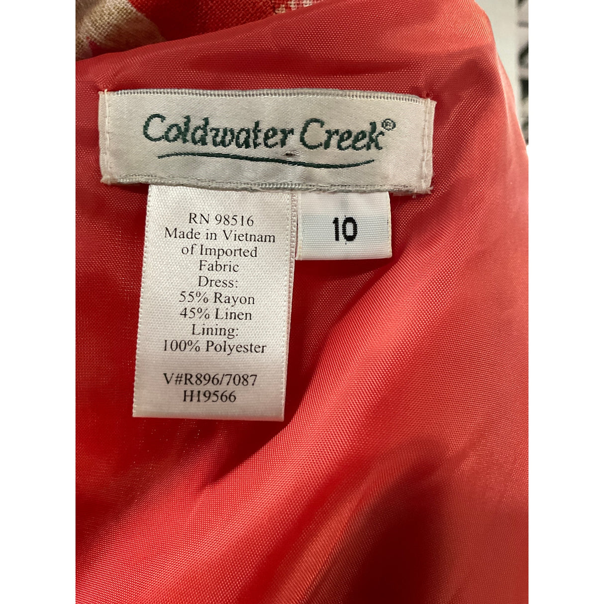 Coldwater Creek Orange Shirt Dress - Women's Size 10