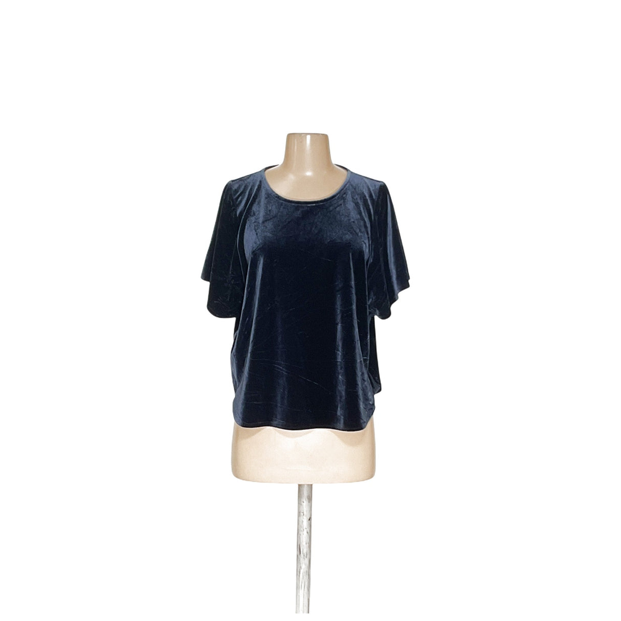 Madewell Blue Velour Blouse, Women's L