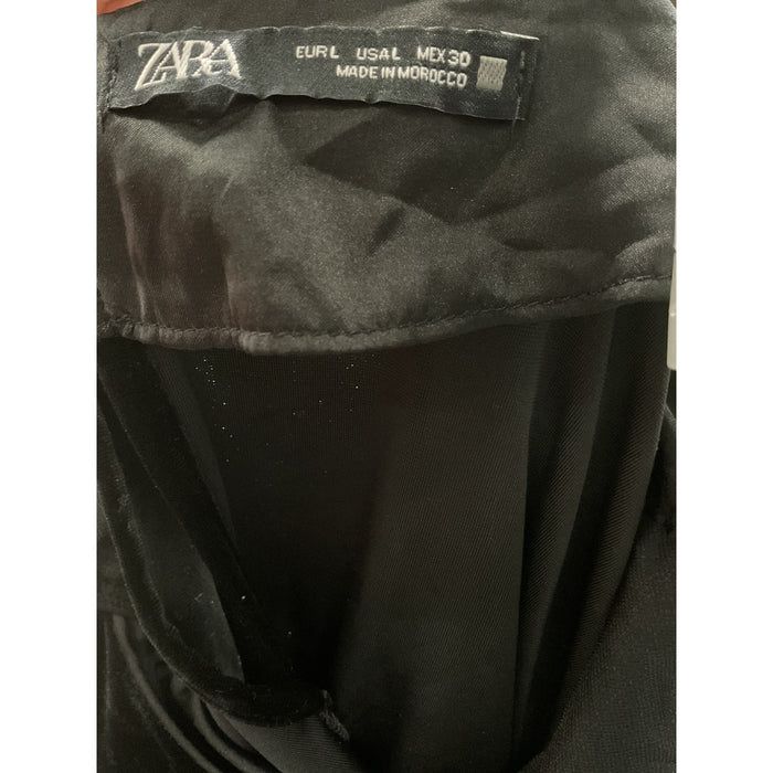 ZARA Black Polyester Pullover Sweater