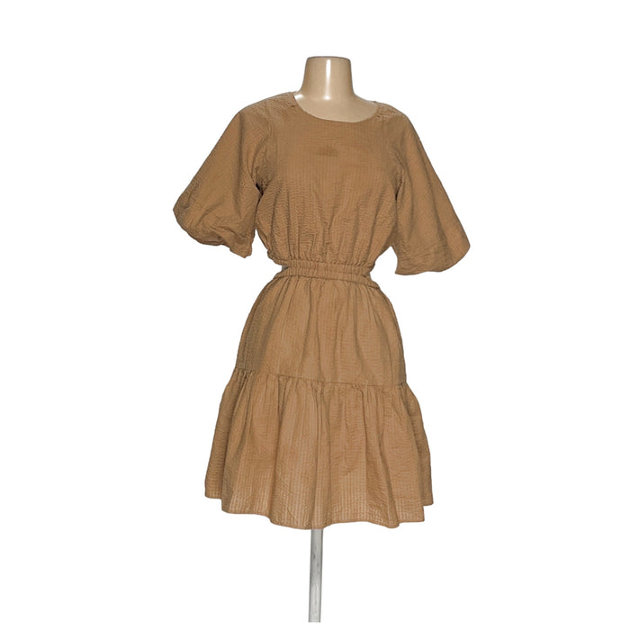 MADEWELL Brown Blouson Dress, Size XS