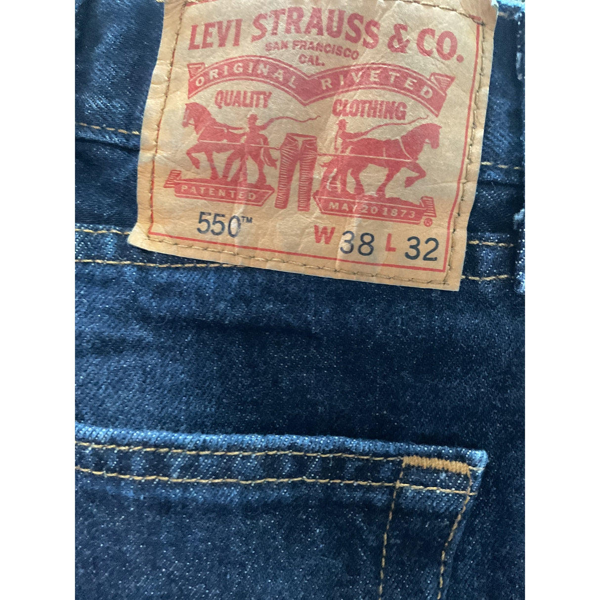 Levi's Men's Blue Straight Jeans, Size 38x32