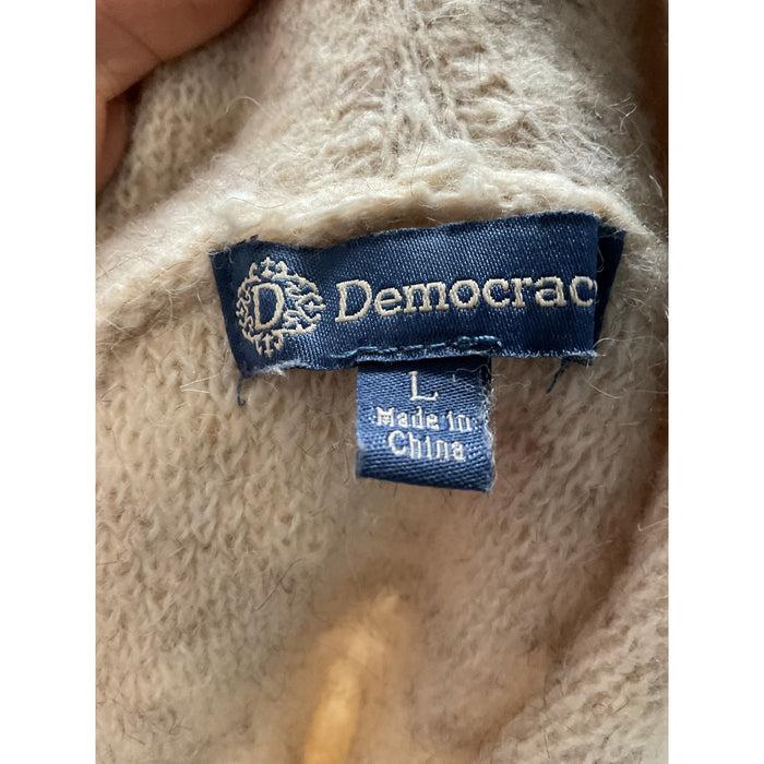 Democracy Cream Wool Cardigan - Women L