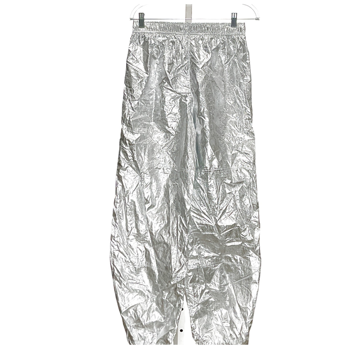 ZARA Silver Metallic Jogger Pants XS