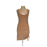 Express Beige Bodycon Midi Dress - Size S