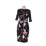 Calvin Klein Black Floral Sheath Dress - Size 6