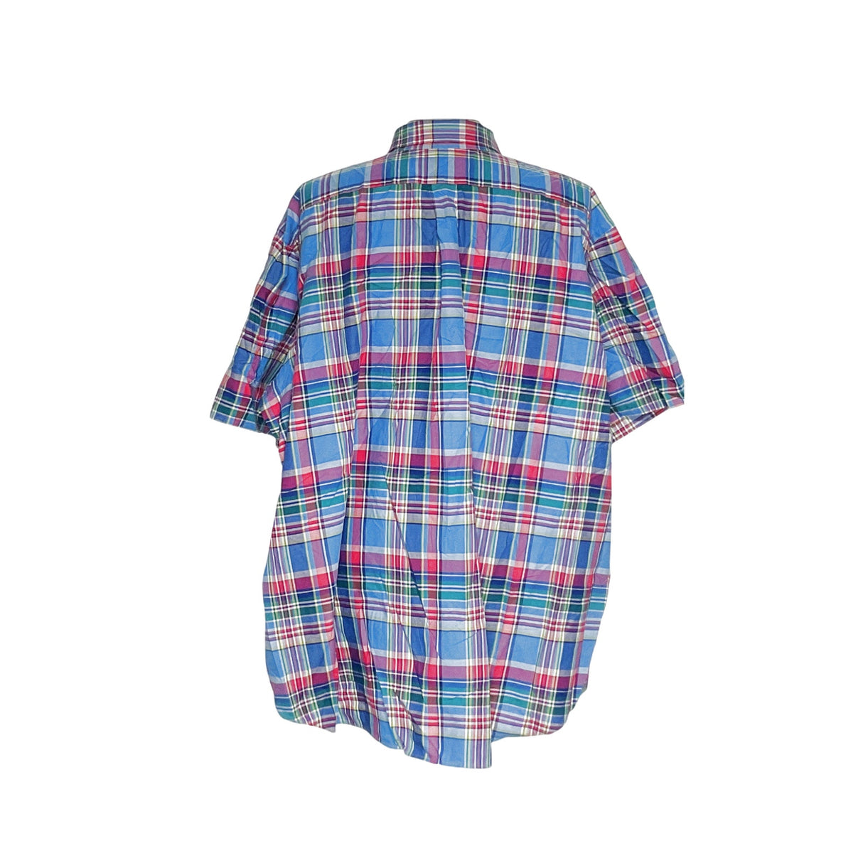 RALPH LAUREN Multicolor Plaid 4TG Short Sleeve Canvas Shirt