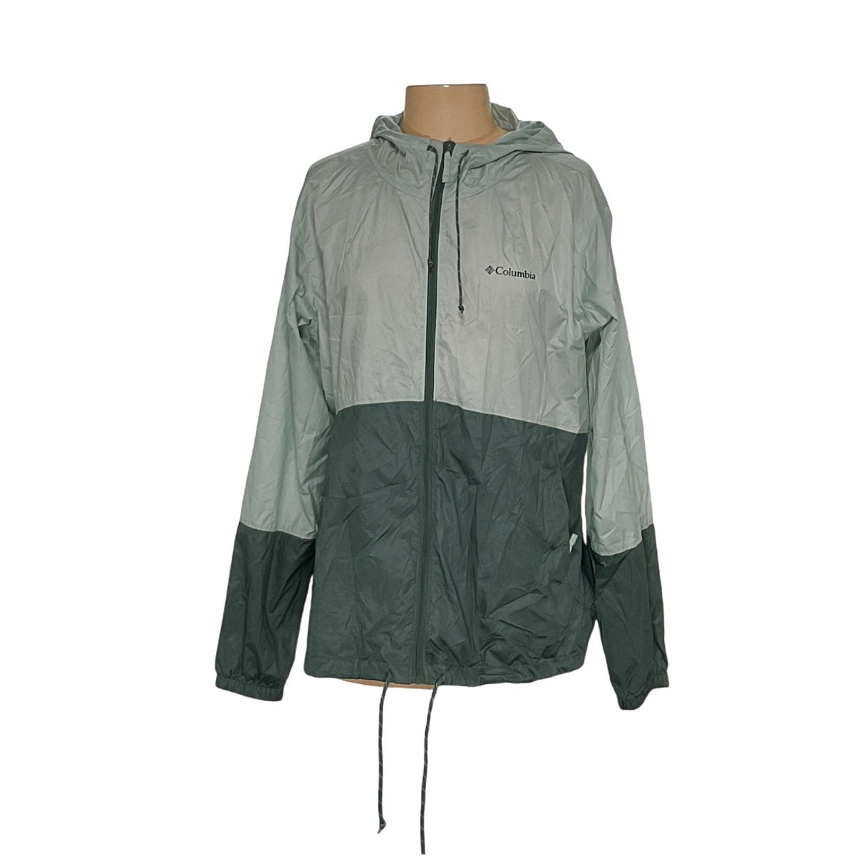 Columbia Green Windbreaker Jacket - Size XL