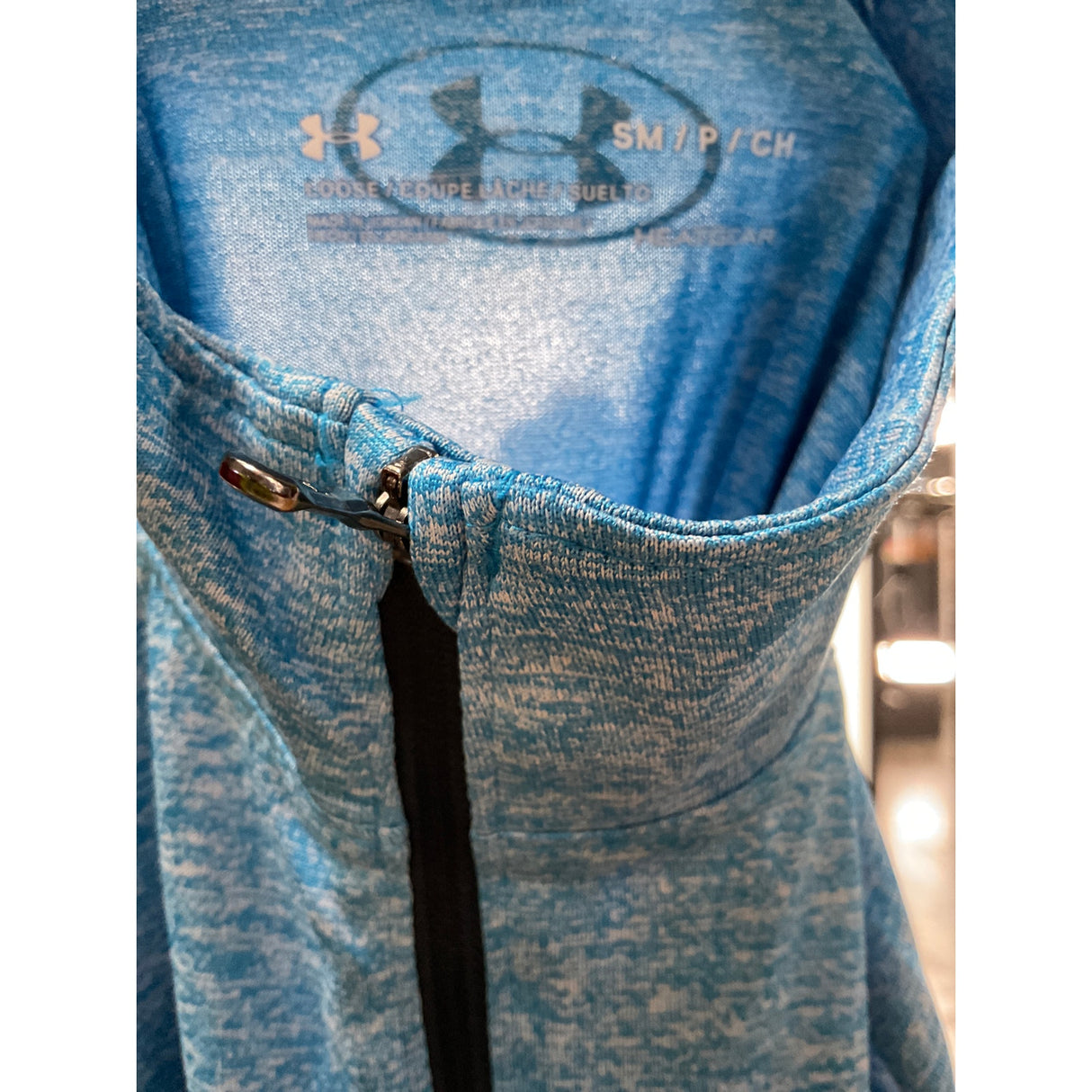 Under Armour Blue Henley Sweatshirt