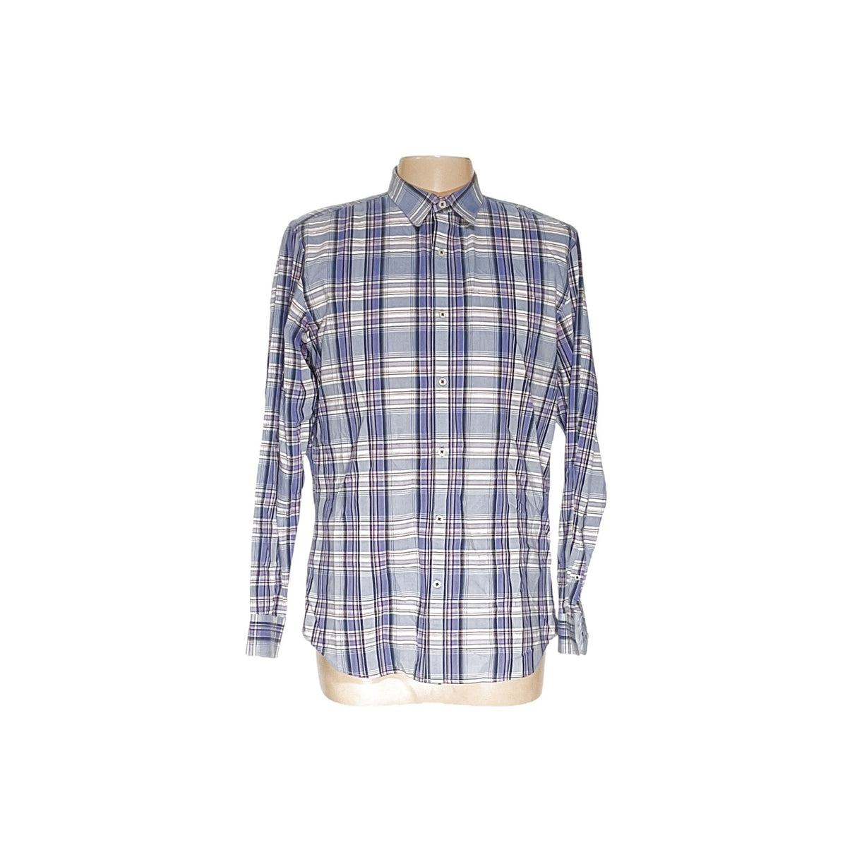 Banana Republic Men's L Purple Plaid Shirt
