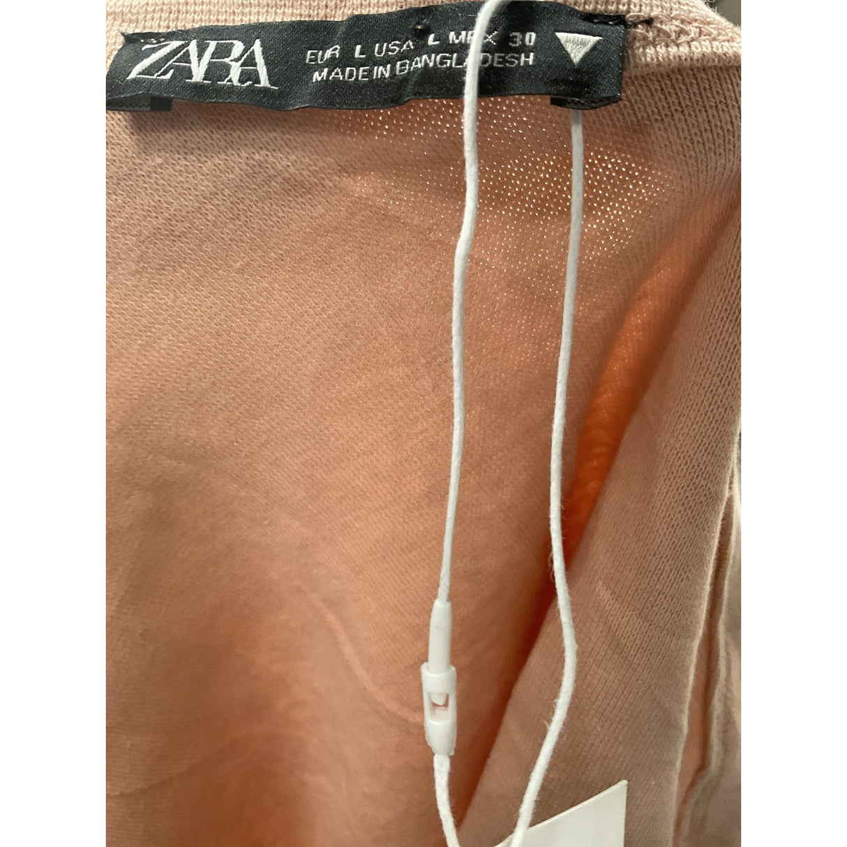 ZARA Pink Cotton Blouse (Size L)