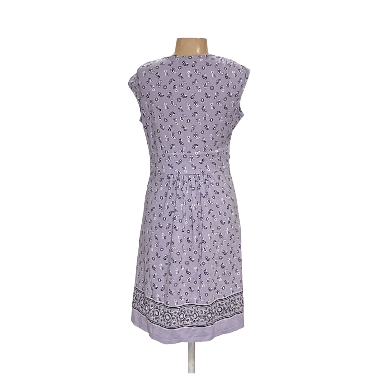 Lands' End Women's Purple Midi Wrap Dress