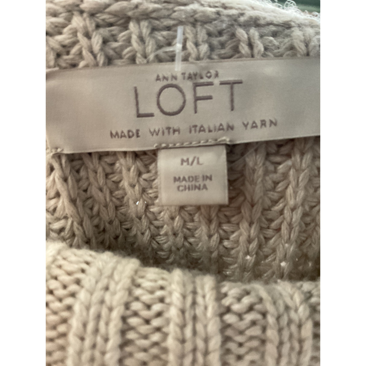 LOFT Beige Knit Cape - Women's M/L