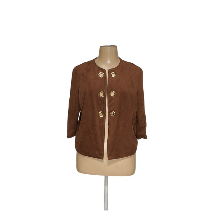 Chico's Brown Polyester Women's Jacket - Size 2