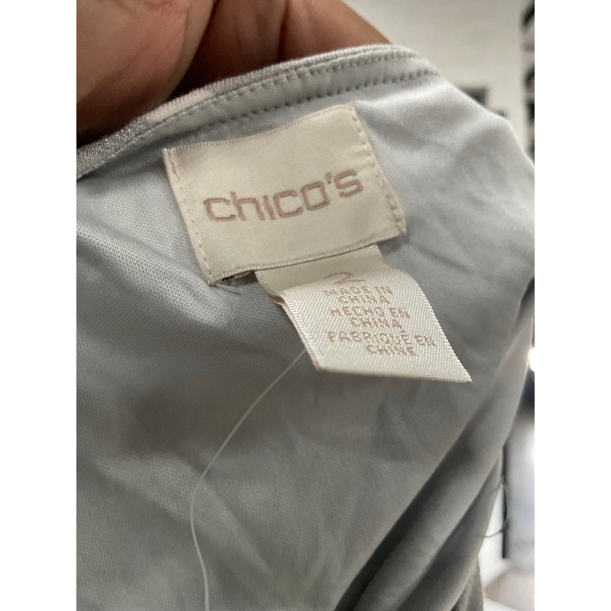 Chico's Women's Plus Gray Shift Dress