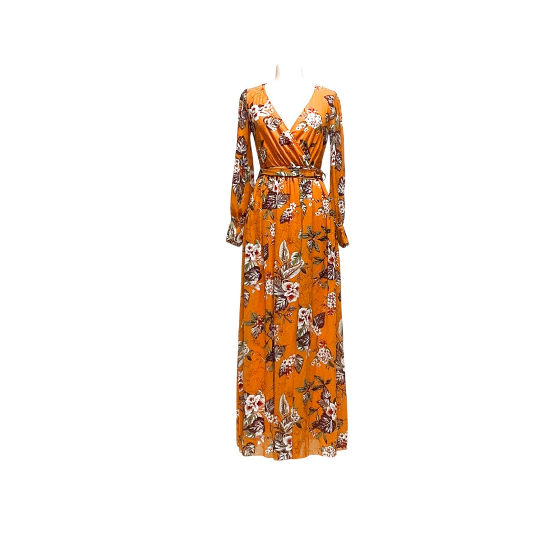 Fashion Nova Brown Wrap Dress - Size S