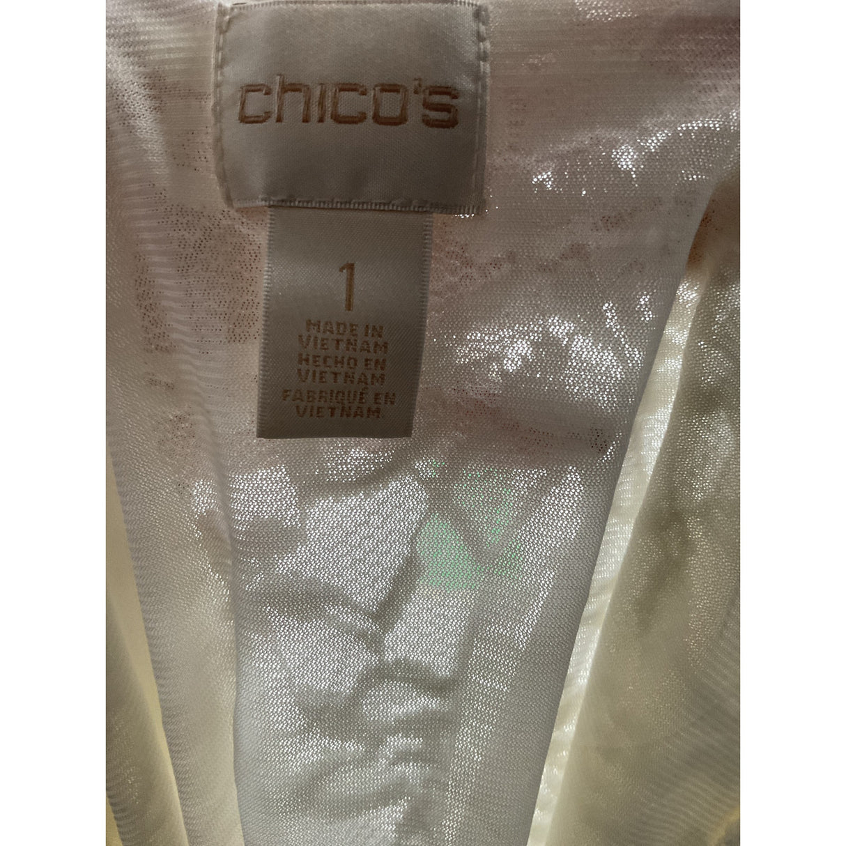 Chico's White Cotton Blouse