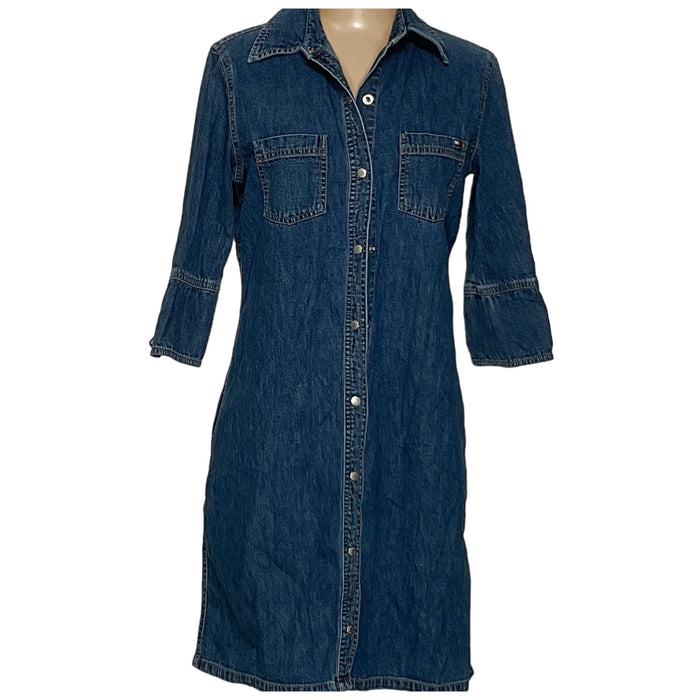 Tommy Hilfiger Blue Shirt Dress - Size 6