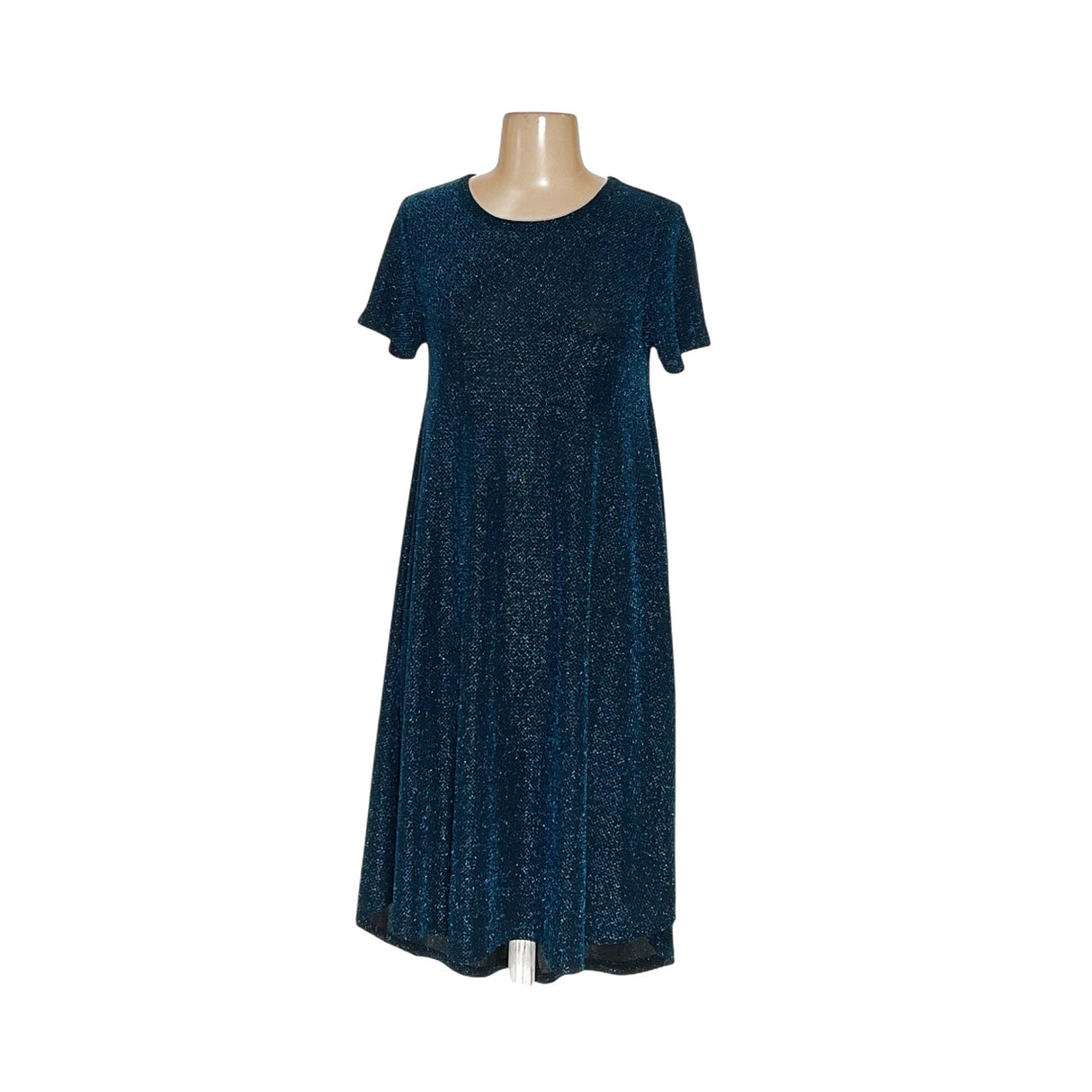 Lularoe Blue Metallic Midi Dress