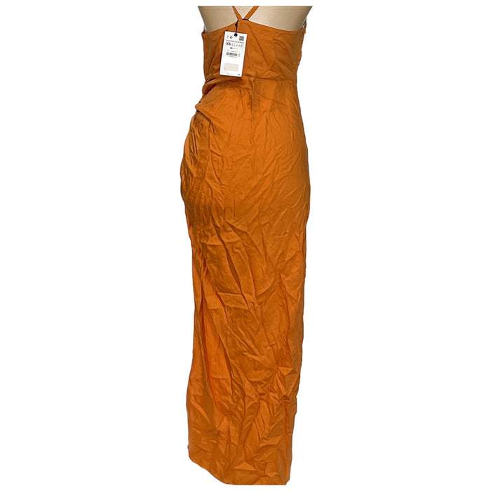 ZARA Orange Bodycon Dress - Size XS