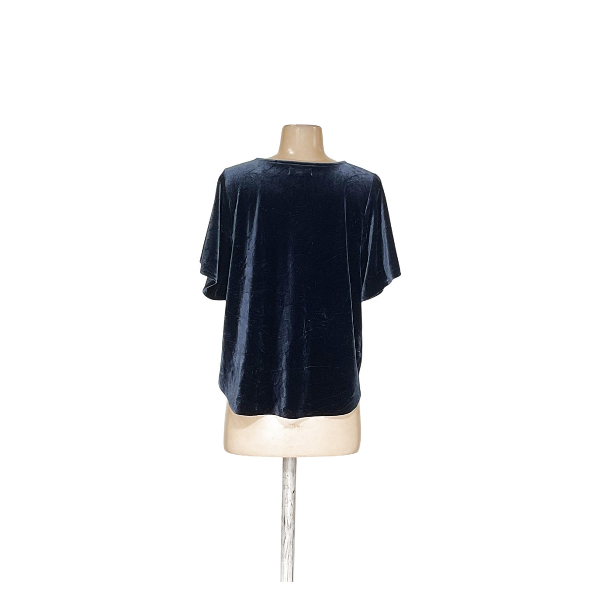 Madewell Blue Velour Blouse, Women's L