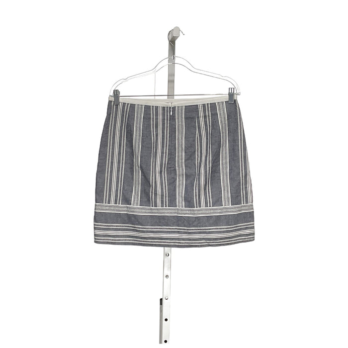 LOFT Gray Cotton Mini Skirt - Women's Size 6