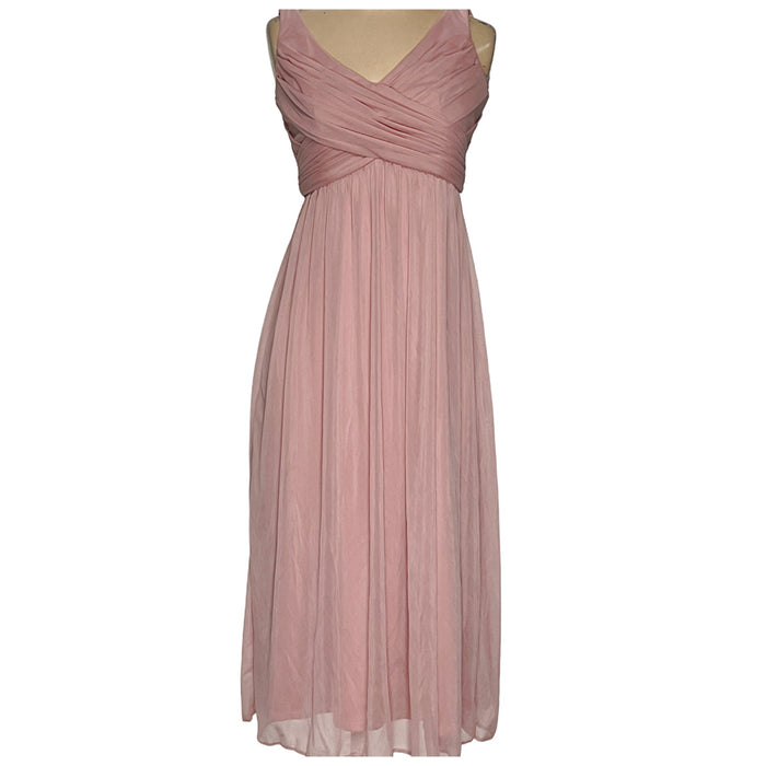 David's Bridal Pink Maxi Dress