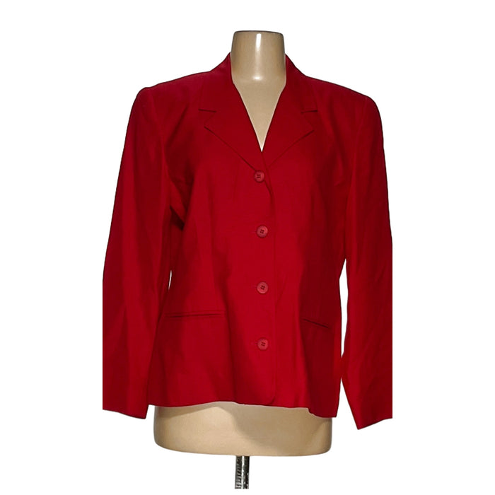 Talbots Red Viscose Blazer 12P