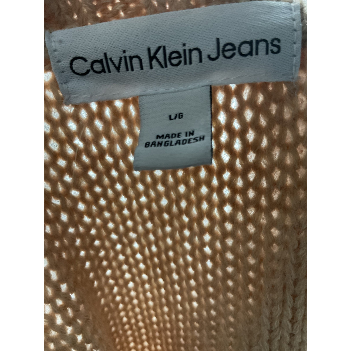 Calvin Klein Beige Knit Pullover Sweater