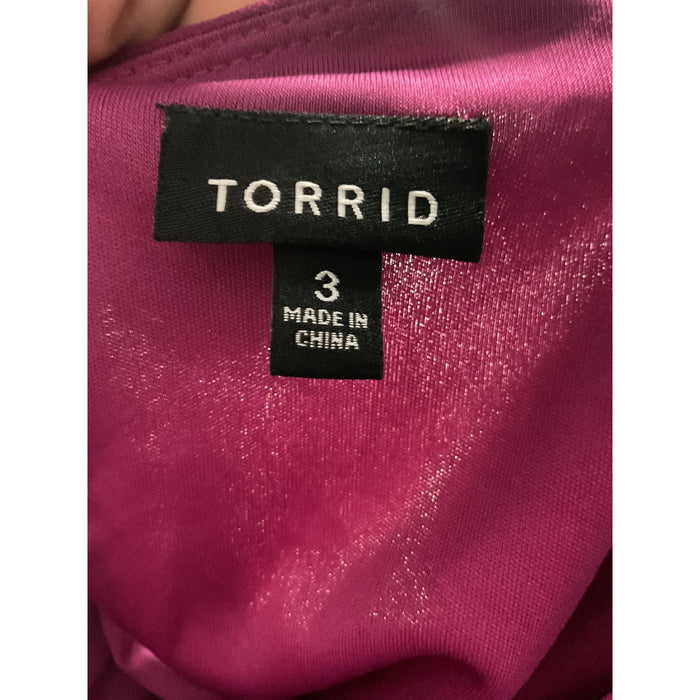 Torrid Purple Cotton Blouson Midi Dress