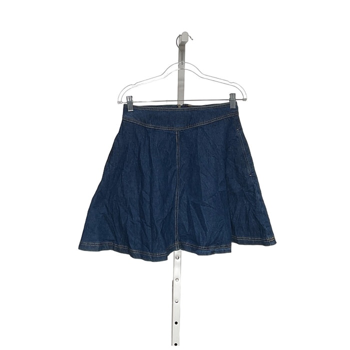 Pilcro Blue Cotton Mini Skirt