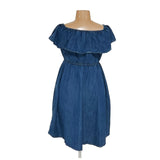 Lane Bryant Blue Denim Blouson Dress