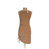 Express Beige Bodycon Midi Dress - Size S