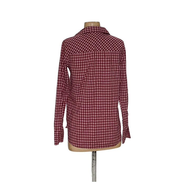 J. Crew Women's Red 100% Cotton Button-Up Top