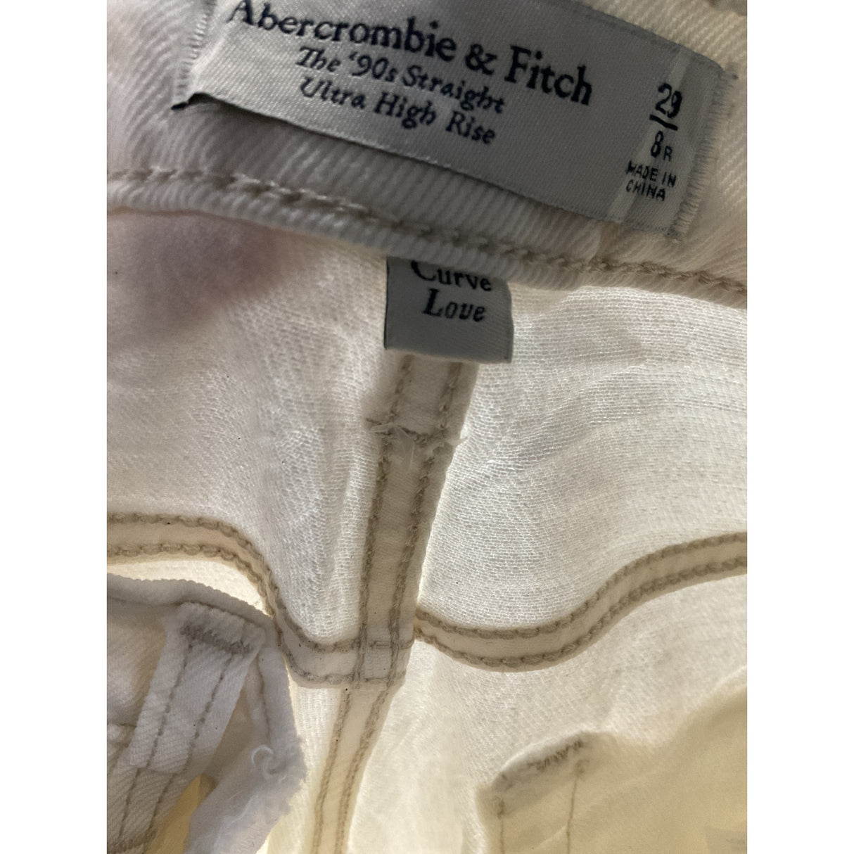 A&F White Ankle Jeans - Women's Size 8R