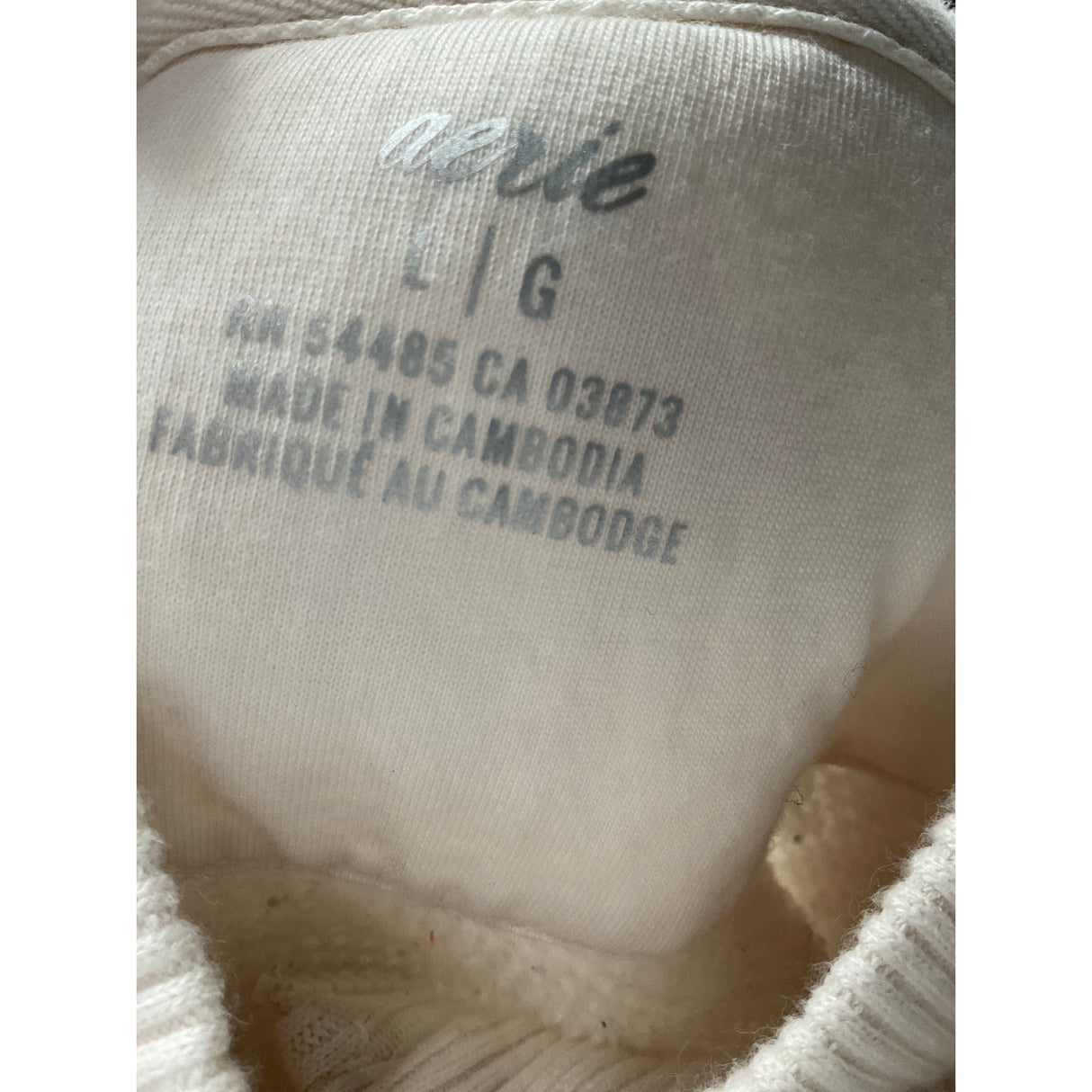 Aerie White Henley Sweater L